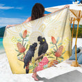 Black Cockatoo Banksia Australia Sarong Aboriginal Art