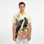 Black Cockatoo Banksia Australia Scrub Top Aboriginal Art - Aussie Hoodie