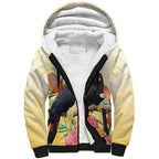 Black Cockatoo Banksia Australia Sherpa Hoodie Aboriginal Art