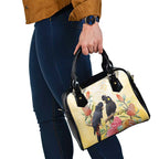 Black Cockatoo Banksia Australia Shoulder Handbag Aboriginal Art