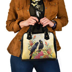 Black Cockatoo Banksia Australia Shoulder Handbag Aboriginal Art