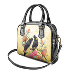 Black Cockatoo Banksia Australia Shoulder Handbag Aboriginal Art