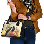 Black Cockatoo Banksia Australia Shoulder Handbag Aboriginal Art