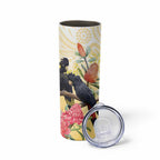 Black Cockatoo Banksia Australia Skinny Tumbler Aboriginal Art