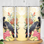 Black Cockatoo Banksia Australia Skinny Tumbler Aboriginal Art