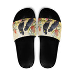 Black Cockatoo Banksia Australia Slide Sandals Aboriginal Art - Aussie Hoodie