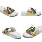 Black Cockatoo Banksia Australia Slide Sandals Aboriginal Art - Aussie Hoodie