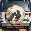 Black Cockatoo Banksia Australia Spare Tire Cover Aboriginal Art