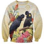 Black Cockatoo Banksia Australia Sweatshirt Aboriginal Art