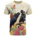 Black Cockatoo Banksia Australia T Shirt Aboriginal Art