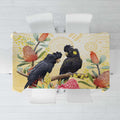 Black Cockatoo Banksia Australia Tablecloth Aboriginal Art