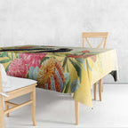 Black Cockatoo Banksia Australia Tablecloth Aboriginal Art
