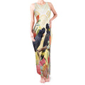 Black Cockatoo Banksia Australia Tank Maxi Dress Aboriginal Art