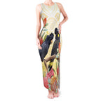 Black Cockatoo Banksia Australia Tank Maxi Dress Aboriginal Art