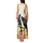 Black Cockatoo Banksia Australia Tank Maxi Dress Aboriginal Art