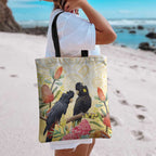 Black Cockatoo Banksia Australia Tote Bag Aboriginal Art - Aussie Hoodie
