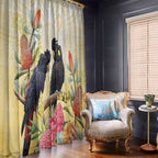 Black Cockatoo Banksia Australia Window Curtain Aboriginal Art