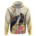 Black Cockatoo Banksia Australia Zip Hoodie Aboriginal Art