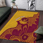 Personalised Australia Golf Area Rug Aussie Kangaroo Aboriginal Polynesian Pattern