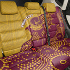 Personalised Australia Golf Back Car Seat Cover Aussie Kangaroo Aboriginal Polynesian Pattern