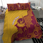 Personalised Australia Golf Bedding Set Aussie Kangaroo Aboriginal Polynesian Pattern