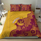 Personalised Australia Golf Bedding Set Aussie Kangaroo Aboriginal Polynesian Pattern