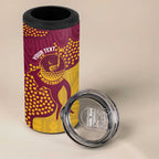 Personalised Australia Golf 4 in 1 Can Cooler Tumbler Aussie Kangaroo Aboriginal Polynesian Pattern