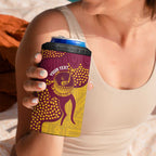 Personalised Australia Golf 4 in 1 Can Cooler Tumbler Aussie Kangaroo Aboriginal Polynesian Pattern