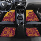 Personalised Australia Golf Car Mats Aussie Kangaroo Aboriginal Polynesian Pattern