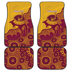 Personalised Australia Golf Car Mats Aussie Kangaroo Aboriginal Polynesian Pattern