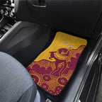 Personalised Australia Golf Car Mats Aussie Kangaroo Aboriginal Polynesian Pattern