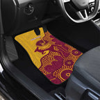 Personalised Australia Golf Car Mats Aussie Kangaroo Aboriginal Polynesian Pattern