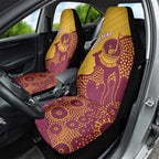 Personalised Australia Golf Car Seat Cover Aussie Kangaroo Aboriginal Polynesian Pattern