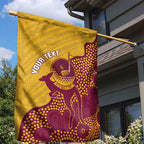 Personalised Australia Golf Garden Flag Aussie Kangaroo Aboriginal Polynesian Pattern