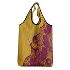Personalised Australia Golf Grocery Bag Aussie Kangaroo Aboriginal Polynesian Pattern