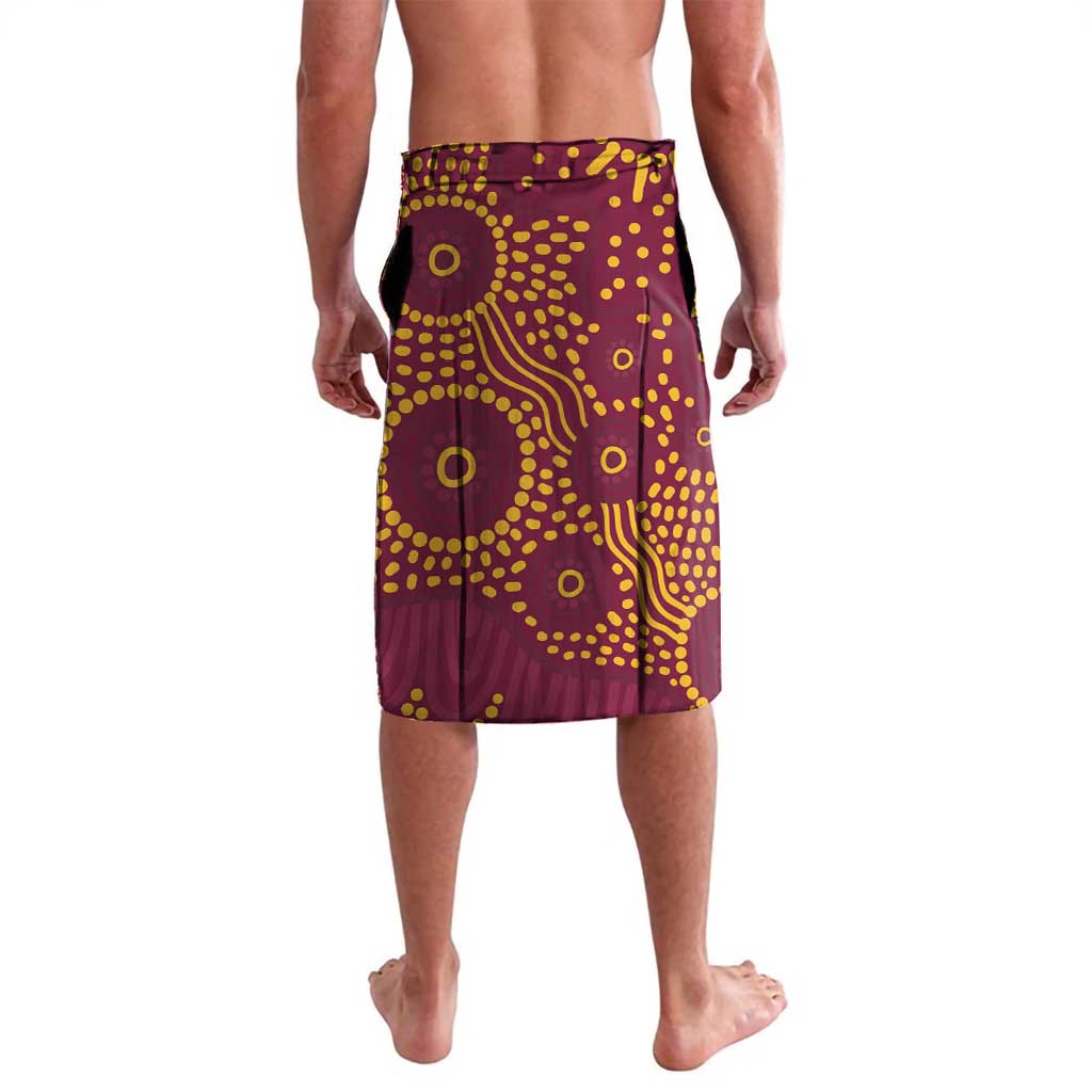 Personalised Australia Golf Lavalava Aussie Kangaroo Aboriginal Polynesian Pattern