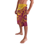 Personalised Australia Golf Lavalava Aussie Kangaroo Aboriginal Polynesian Pattern