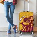 Personalised Australia Golf Luggage Cover Aussie Kangaroo Aboriginal Polynesian Pattern