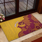 Personalised Australia Golf Rubber Doormat Aussie Kangaroo Aboriginal Polynesian Pattern