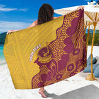Personalised Australia Golf Sarong Aussie Kangaroo Aboriginal Polynesian Pattern