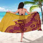 Personalised Australia Golf Sarong Aussie Kangaroo Aboriginal Polynesian Pattern