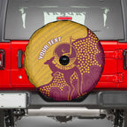 Personalised Australia Golf Spare Tire Cover Aussie Kangaroo Aboriginal Polynesian Pattern