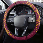 Australia Golf Steering Wheel Cover Aussie Kangaroo Aboriginal Polynesian Pattern