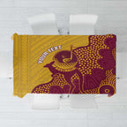 Personalised Australia Golf Tablecloth Aussie Kangaroo Aboriginal Polynesian Pattern