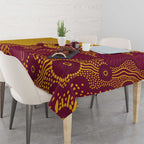 Personalised Australia Golf Tablecloth Aussie Kangaroo Aboriginal Polynesian Pattern