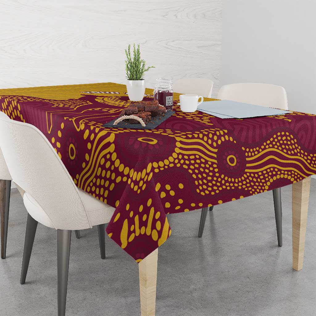 Personalised Australia Golf Tablecloth Aussie Kangaroo Aboriginal Polynesian Pattern