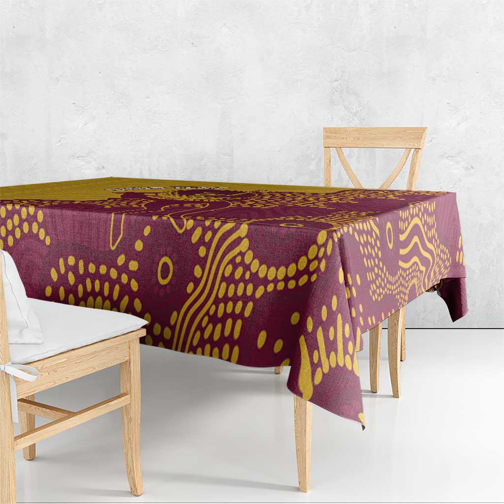 Personalised Australia Golf Tablecloth Aussie Kangaroo Aboriginal Polynesian Pattern