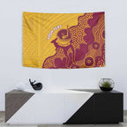 Personalised Australia Golf Tapestry Aussie Kangaroo Aboriginal Polynesian Pattern