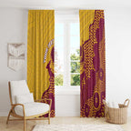 Personalised Australia Golf Window Curtain Aussie Kangaroo Aboriginal Polynesian Pattern