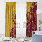 Personalised Australia Golf Window Curtain Aussie Kangaroo Aboriginal Polynesian Pattern